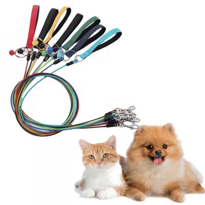 Colorful Puppy Training Rope Steel Wire Chew Proof Pet Traction Rope Adjustable Length Water Resistant Dog Training Rope