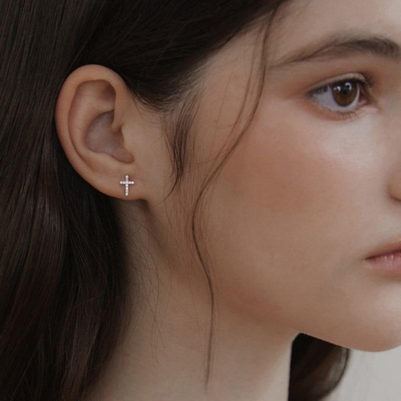 Tatiana (925 Silver) Holy Cross Earrings EC3128