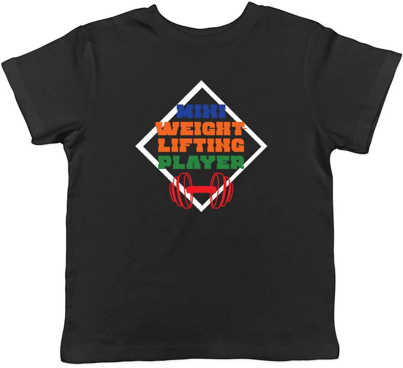 

Mini Weightlifting Player Sports Childrens Kids T-Shirt Boys Girls Gift 100