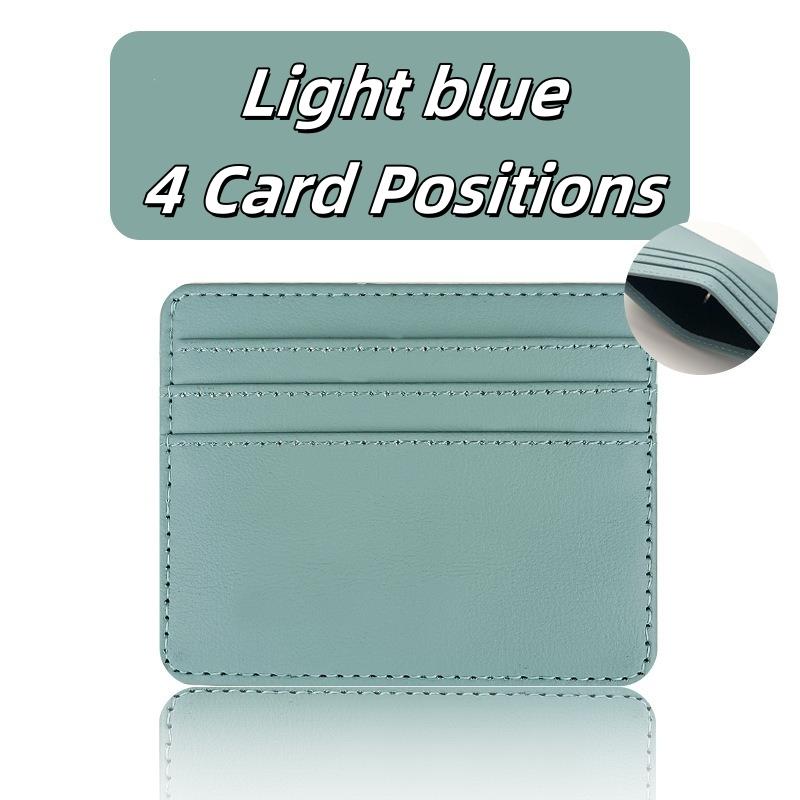 Business Anti-theft Brush PU Leather Card Slim ID and Bank Card Holder Wallet Protective Case Coin Card Holder Pouch