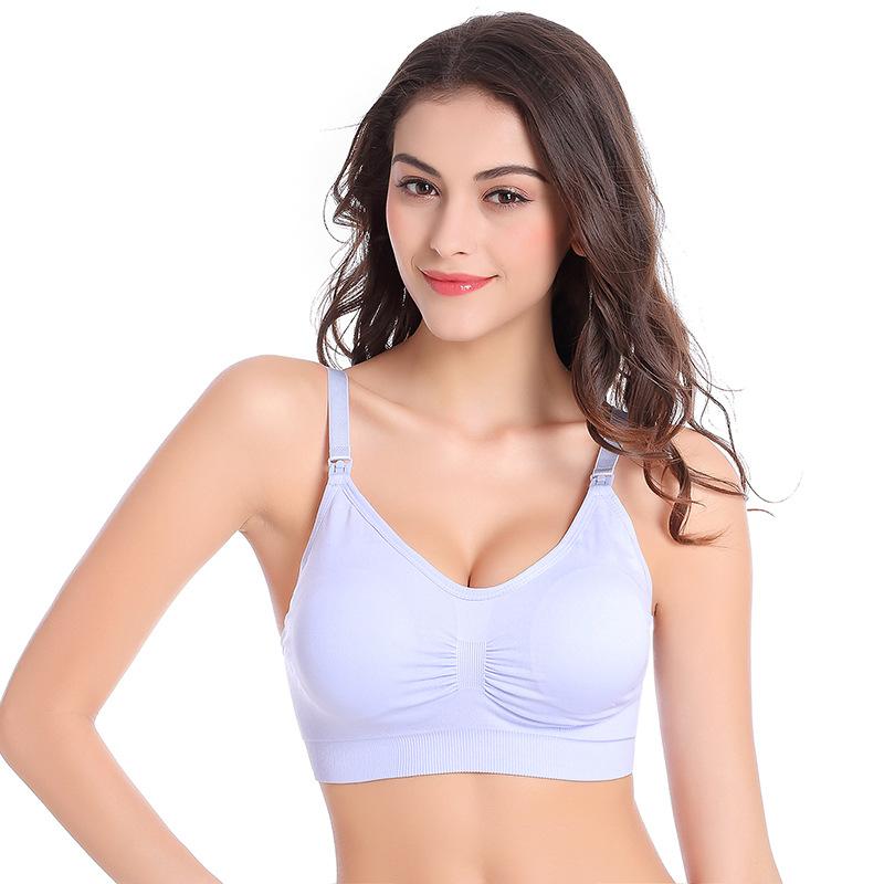 Hands-free Maternity Bra Wire-free Nursing Bra Breast Pump Front-opening Bra