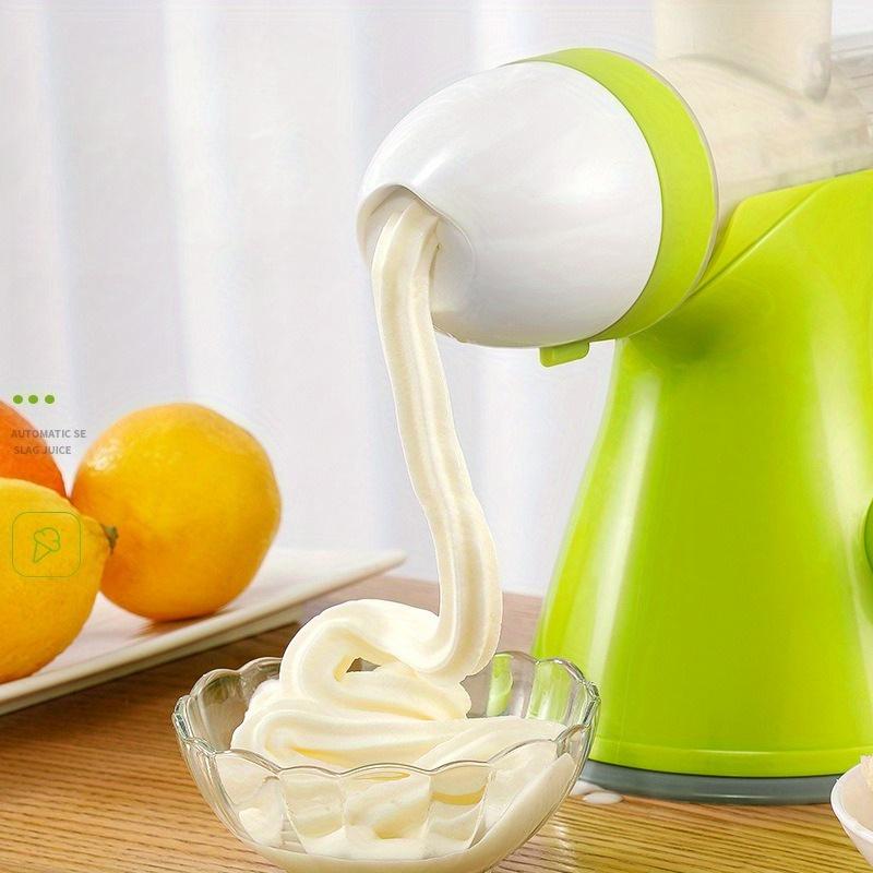 Manual Fruit Juicer with Hand Crank , Heavy Duty Plastic Construction, Non Electric Citrus , Berry Juicer for Lemons, Oranges, Apples, Berries