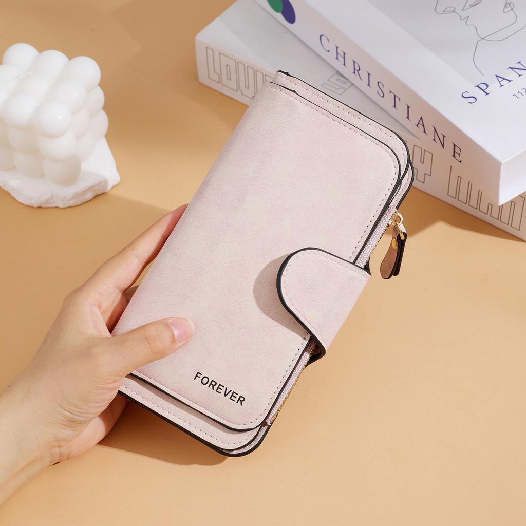 Women's Retro Cross-Border Large Capacity PU Leather Snap Button Wallet