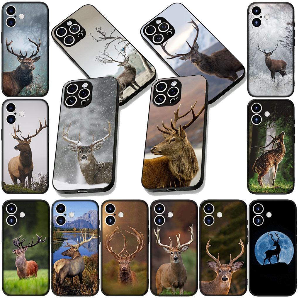 Soft Cover for Apple iPhone 17 16 14 15 Pro Max Plus 15+ 16E XR ProMax Air 16+ Coque Phone Case Deer Wild Hunting Buck