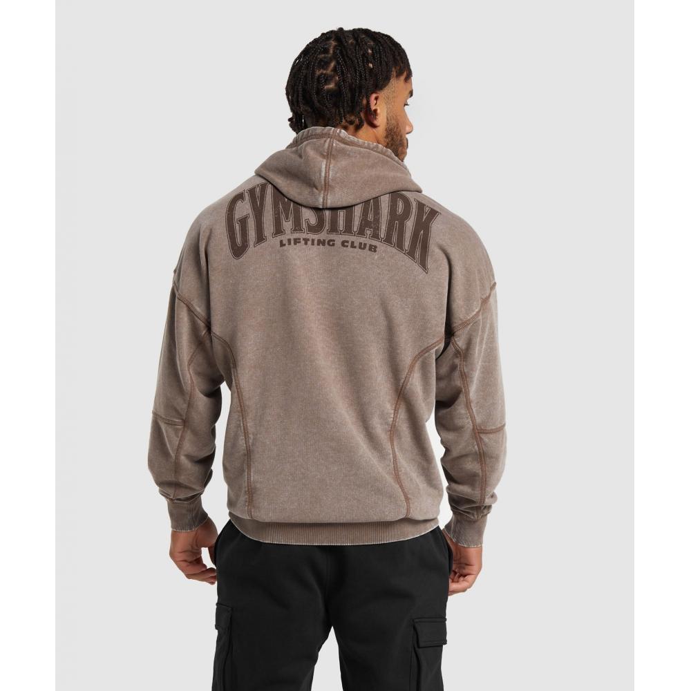 

Толстовка с капюшоном GYMSHARK Heritage Penny Brown A4A7J NB7Q M