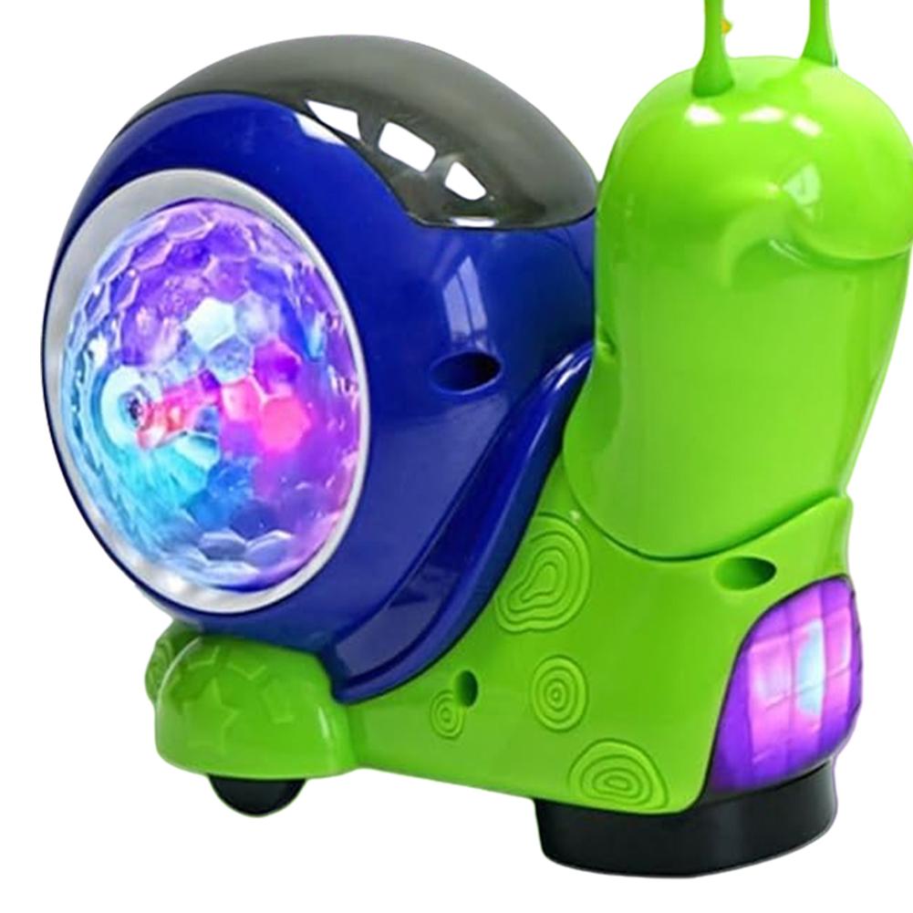 Baby Luminous Snail Toy Toddler Electric Snail Toy for Boys Girls (Green)