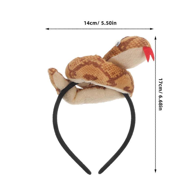 Halloween Hair Band Plush Snake Headband Stage Performance Costume Design Adults 1Pcs