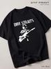 Schwarzes Dire Straits T-Shirt, Rock Back in