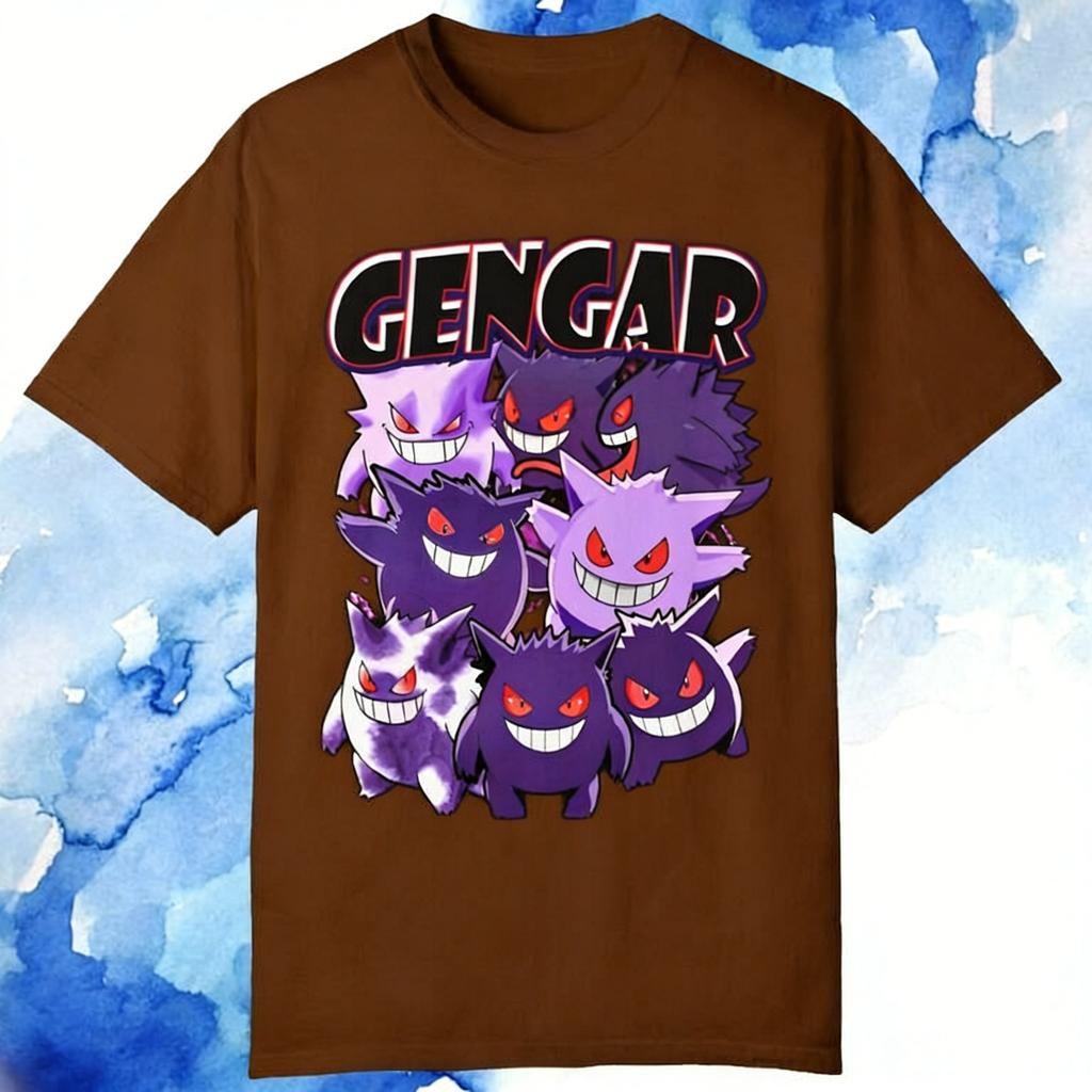 Anime Gengar Graphic T Shirt Man Pokemon 2026 Oversized Women Casual Cotton Short Sleeve Tee Streetwear Y2k Clothes Summer Tops