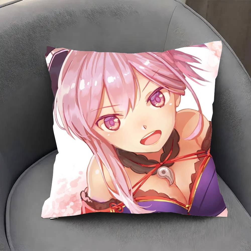 Miyamoto Musashi Anime Fate Pillow Case Fashion Square Pillowcase Bedroom Sofa Room Ins Decoration Leisure