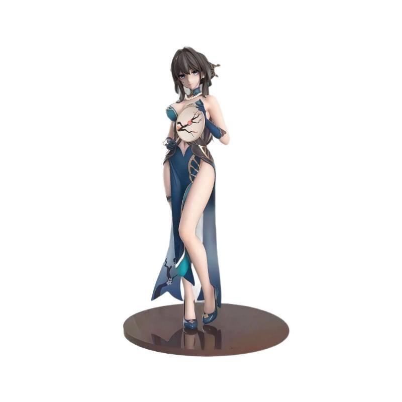 Miss Nangong Cherry Cheongsam figure, desktop chassis high-end national tide ornament, beautiful girl Ruan Meijing gives gifts