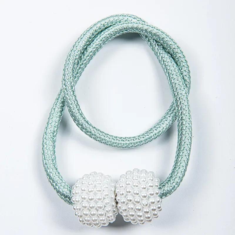 Neue Perlen Magnetische Vorhangklammer Vorhanghalter Raffhalter Schnallen Klammern Hängende Kugel Schnalle Raffhalter Vorhang Deko Zubehör