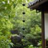 Rain Chain with Lotus Cups Botanical Decorative Outdoor for Courtyard