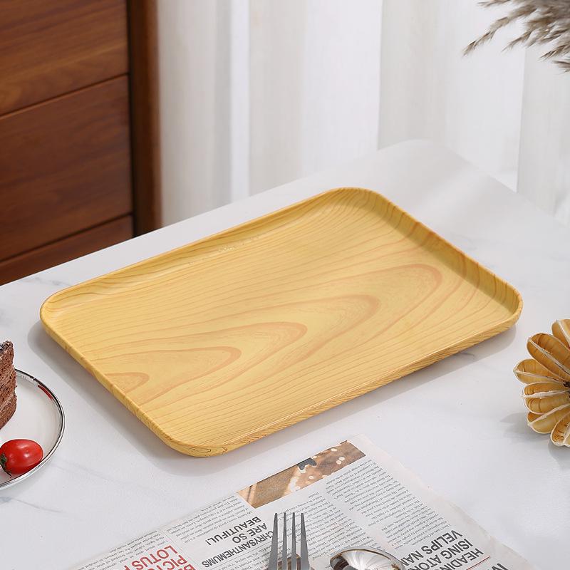 Wheat Straw Multifunctional Tray: Rectangular Tea Set, Fruit, or Puzzle Storage Solution