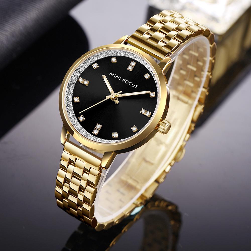 New Simple Diamond-encrusted Women's Watch Japanese Movement Waterproof Steel Band Quartz Women's Watch