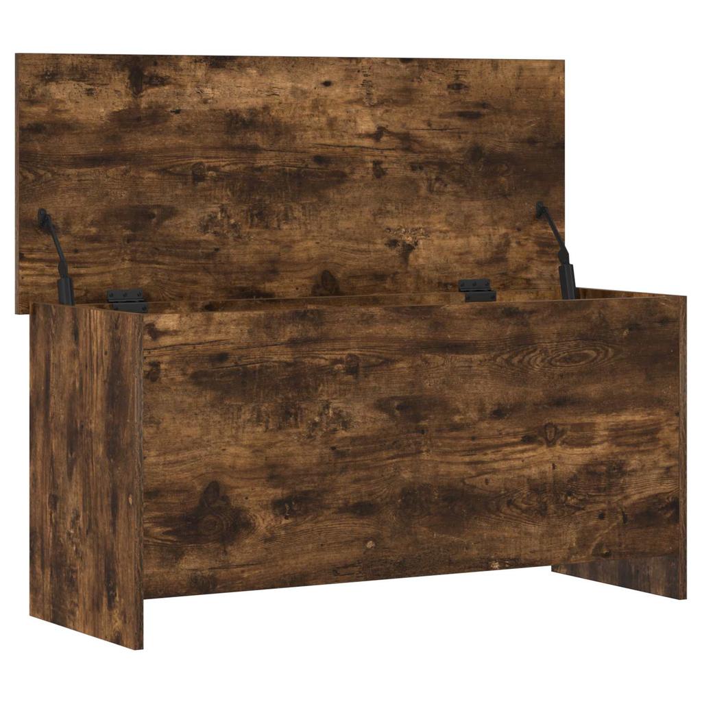 Storage Chest Smoked Oak 100 X 40 X 50 Cm