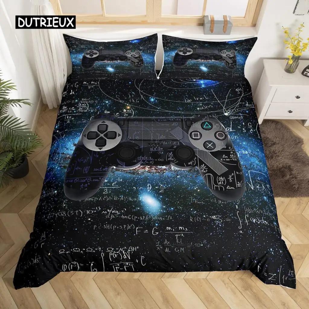 Gamepad Bettbezug Set Mikrofaser Gamer Spieler Gaming Joystick Bettdeckenbezug Queen Size Kinder Jungen Video Bettwäsche Set