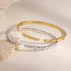 Couple's New Love Titanium Steel Women's High-end Fashion Buckle Open Bracelet Bracelet