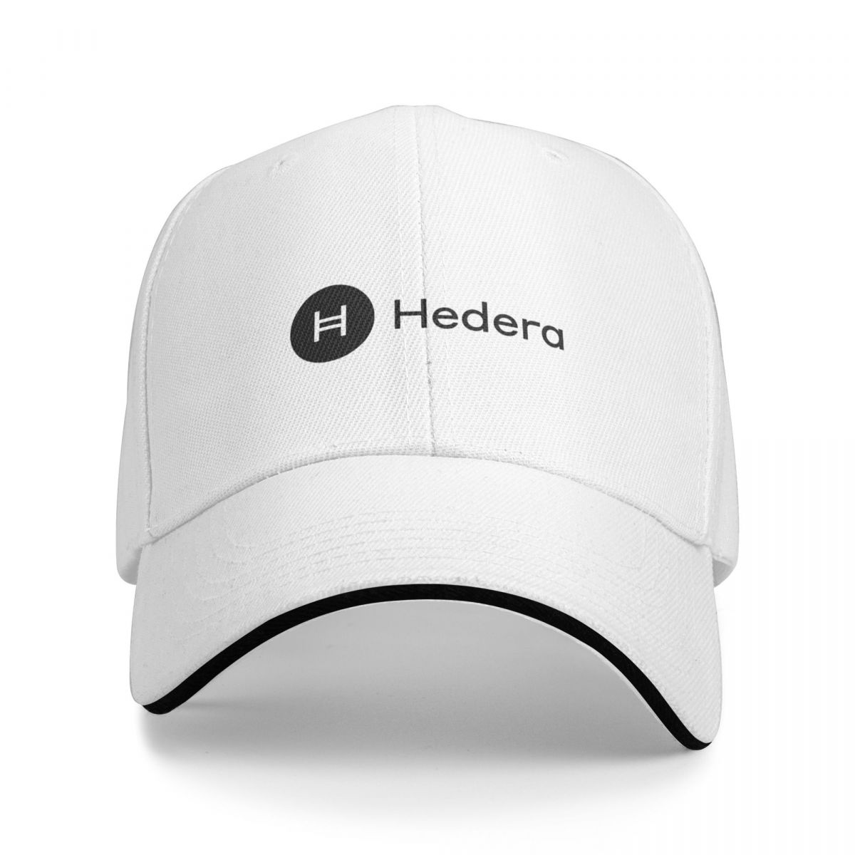 

Hedera HBAR Crypto Altcoin - Чистый горизонтальный черный логотип с текстовым логотипом Бейсболка мода милая шляпа женский унисекс