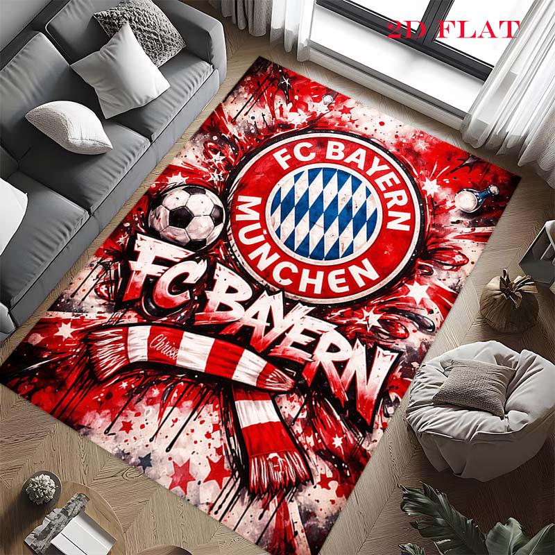FCB logo Carpet Rug for Living Room Bedroom Home Sofa Decoration,Kids play Nonslip Floor Mat