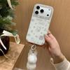 Korean Glitter Pixel Snowman Phone Case for iPhone 17/16 Pro Max/15/14