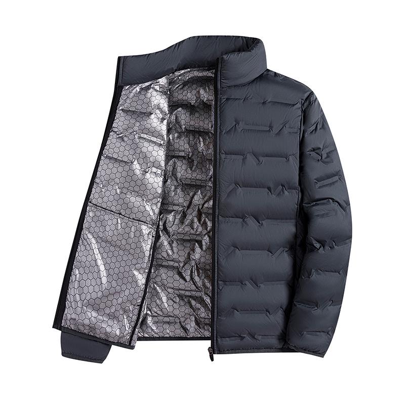 Men's Lightweight Graphene Down Jacket - 80% White Duck Down, Warm and Casual
