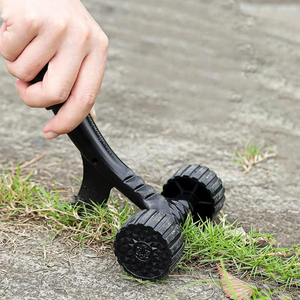 Effective Root Removal Weed Remover Sturdy Clamp Stand-up Weed Puller Weeding Tool with Wheel