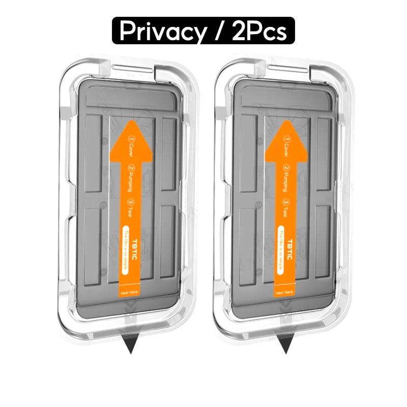 3-1Pcs Privacy Tempered Glass For iPhone 17 11 13 12 16 Pro Max 14 15 Plus 16E 17Air Screen Protector Easy Install Dust Free Box