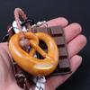 Braided Rope High Grade Bag Charm Keychain Pendant Cute Miu Series Alkaline Water Bread Ins Women Bag Pendant Chocolate Jewelry