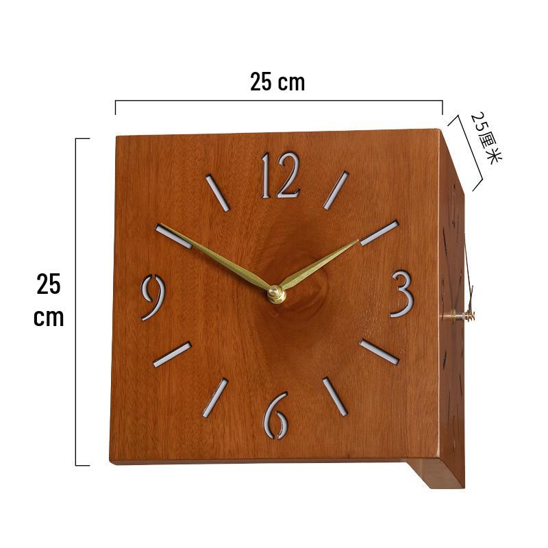 Modern Nordic Dual-Faced Silent Wall Clock for Living Room Decor