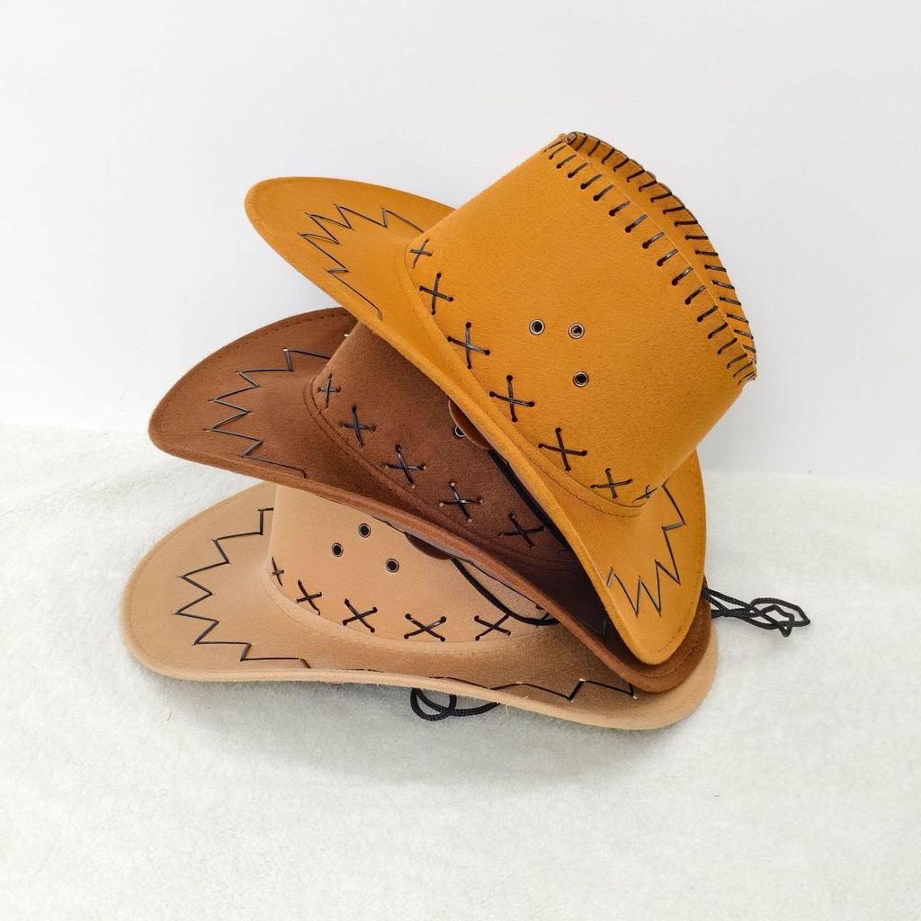 Western Prairie Stroh-Cowboyhut mit großer Krempe für Outdoor-Sommerreisen