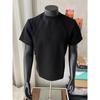 7JYPin Men's Boxy Fit Spliced Short Sleeve T-Shirt