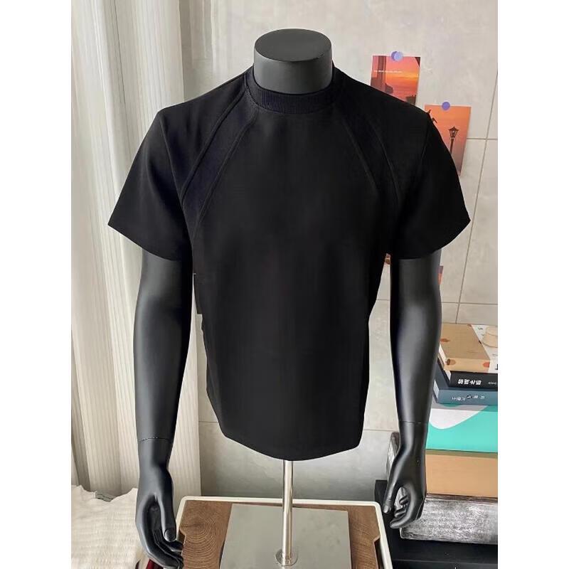 

7JYPin Men s Boxy Fit Spliced Short Sleeve T-Shirt XL