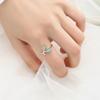 925 Silver Foliage Adjustable Rings For Women Girls Wedding Ring Luxury Jewelry Accessories