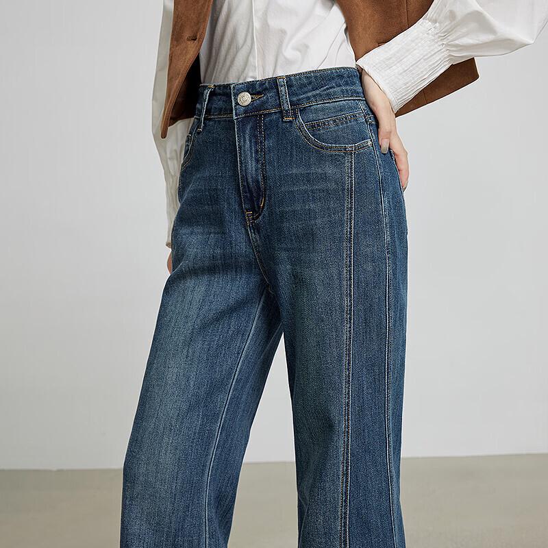 Chuyu Women's Deconstructed Patchwork Flared Jeans