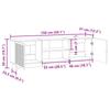 TV Stand Smoked Oak 150 x 31 x 50 cm Engineered Wood