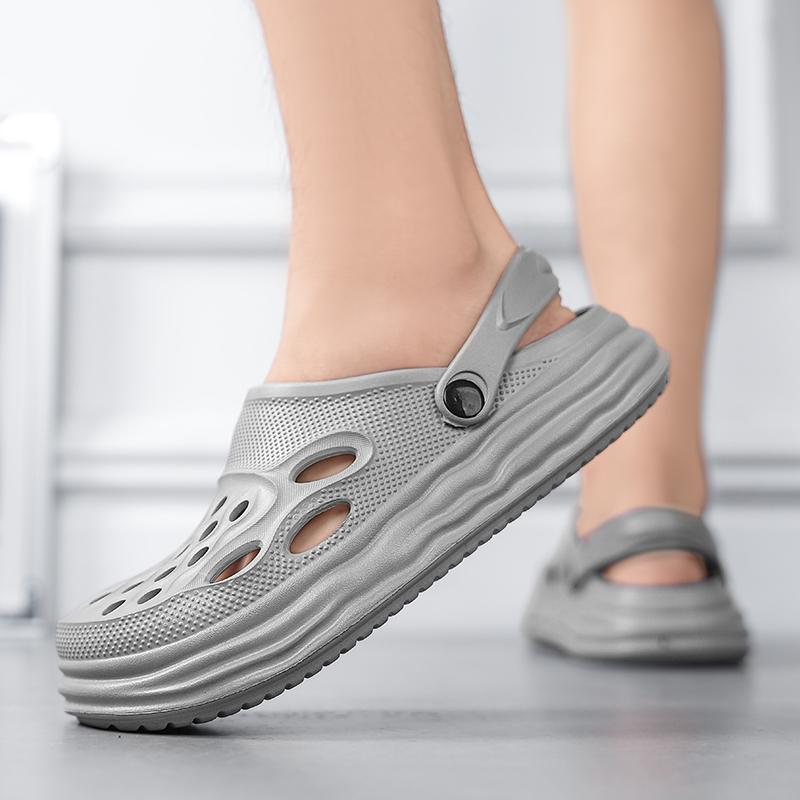 Fashion Outdoor Men's Half Drag Sandals Men's Comfortable Slippers Beach Male Sandal Men Lightweight Garden Flat Male Walking Sneakers