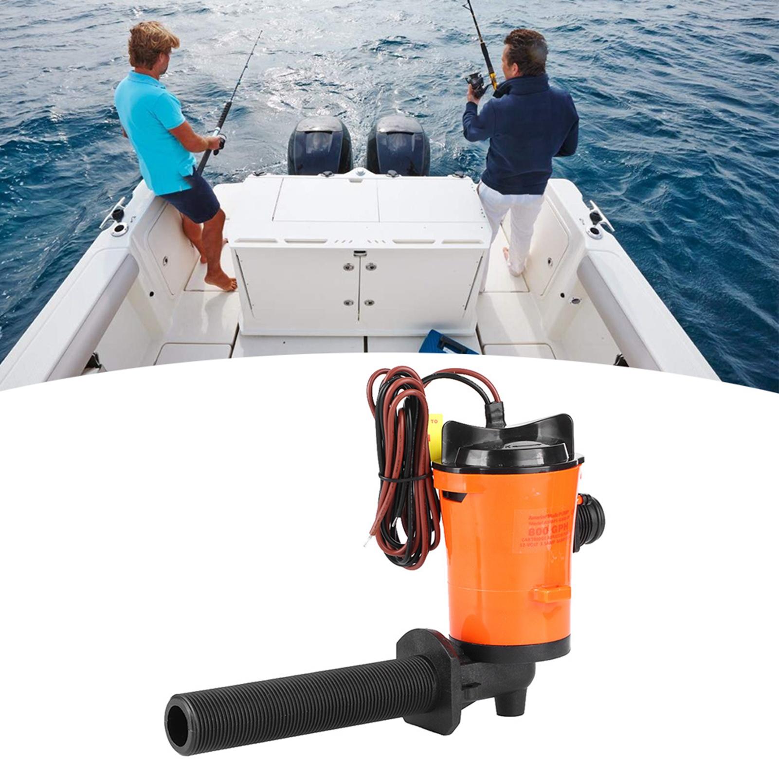 

Аераторний насос Livewell 12V 800GPH для живої приманки, занурювальний картридж, аератор для човна, аксесуар для човна SFBPI-G800-05