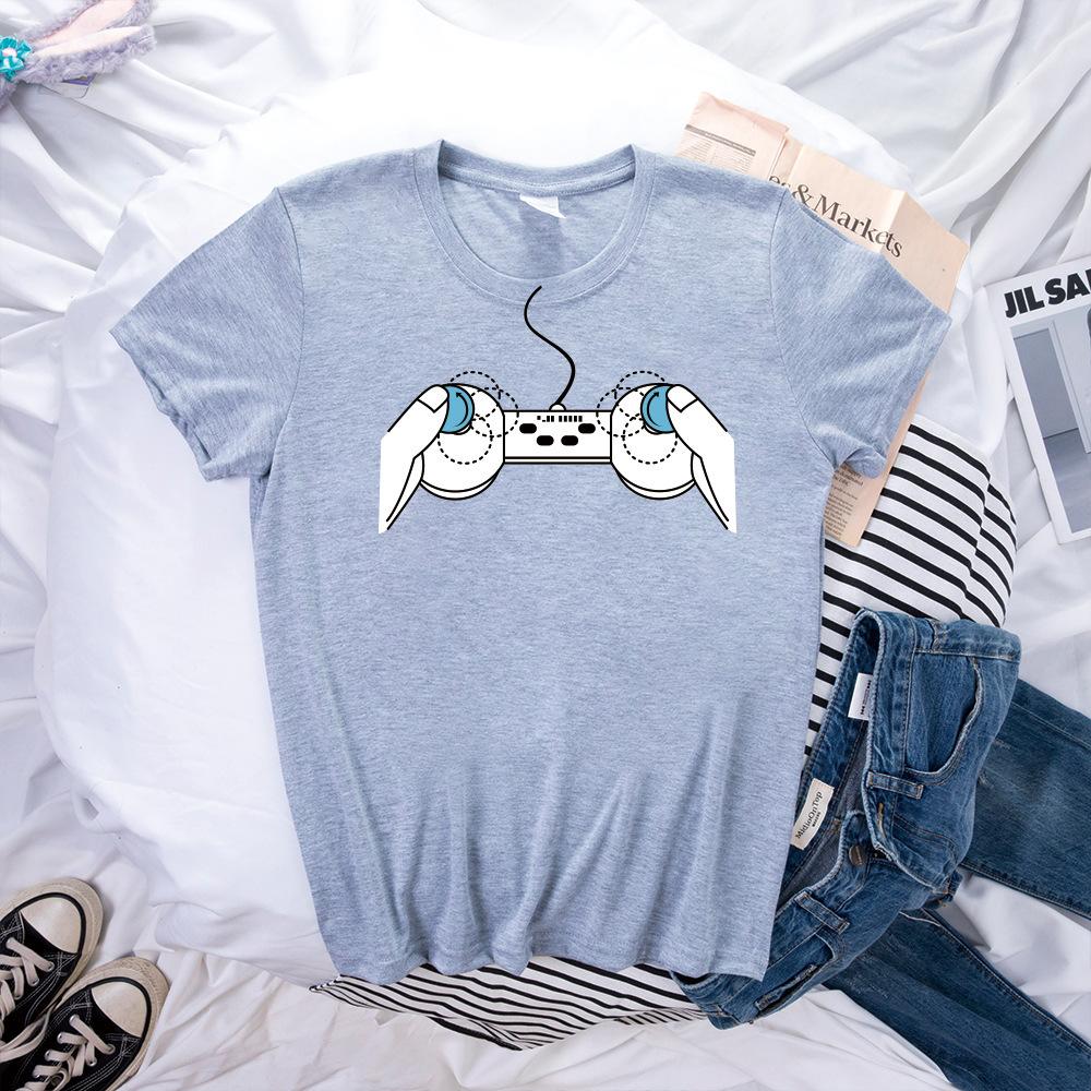 Neuartige kreative Spielkonsole 3D-gedrucktes Muster Damen-Shirt Kurzarm T-Shirt