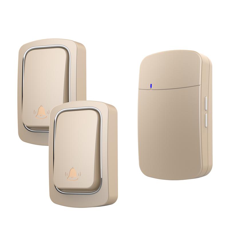 Wireless Doorbell No Battery required Waterproof Self-Powered Door bell Sets Home Outdoor Kinetic Ring Chime Doorbell