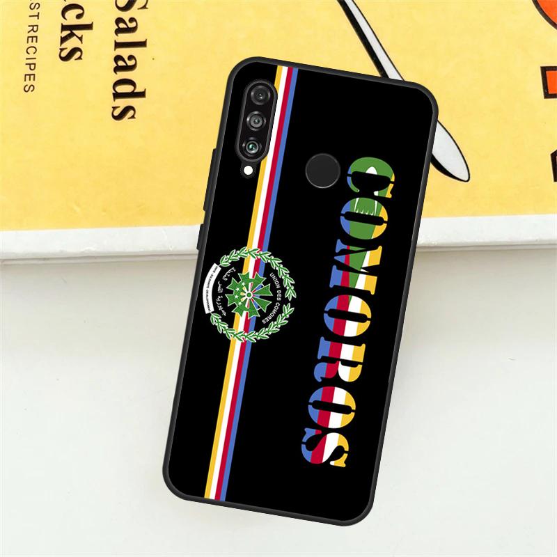 Comoros Flag For Huawei Nova 3i 7i 8i 11i Y60 Y70 Y90 Y61 Y91 Nova 11 9 10 SE P30 Pro P20 P40 Lite Case