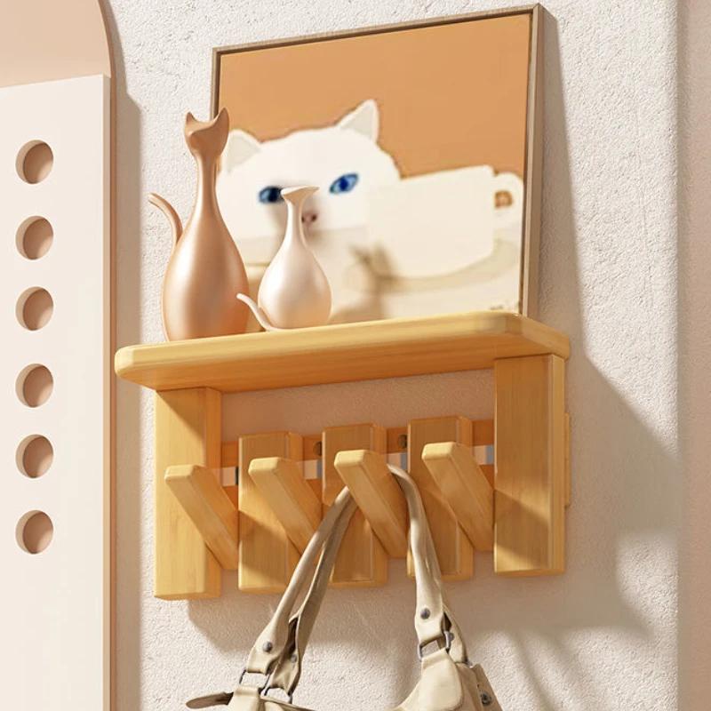 Modular wall Coat racks wooden multifunctional space saving Shelf Storage clothes hangers entrance hall Hanger Living room