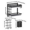 Rust-Proof Dish Drying Rack Wall Mounted Utensil Holder Kitchen Supplies Drain Tray  Kitchen Use