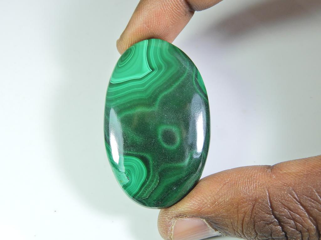 MAGNIFICENT!! 29X48MM Natural Green Malachite Oval Cabochon Gemstone 102Cts. ET-58