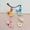 Creative Resin Keychain With Artificial Flowers Hearts Smile Faces Pendant For Personalised Jewelry Accessories