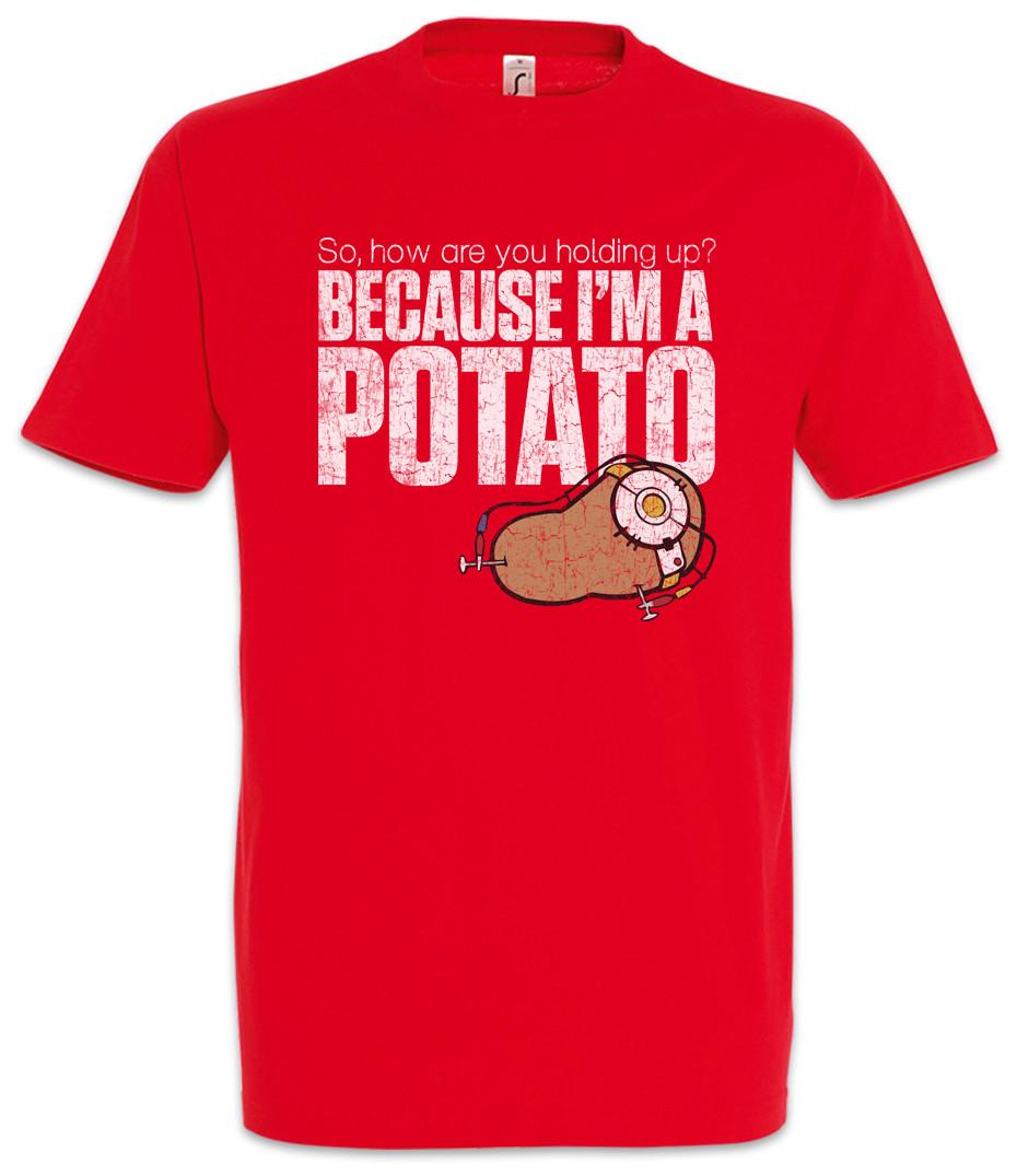 

Because I m A Potato T-Shirt Mens Womens Tees Top Fun Portal Gamer Fun Games Gaming Video PC Admin L