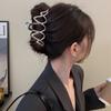 Elegant Geometric Wave Gold Silver Color Hair Claw Clip for Women Metal Large Hair Crab Clamp Hairgrip Korean Hair Accessories Headwear