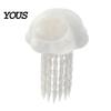 Floating Jellyfish Ornament Aquarium Hide, 3D Printed Fish Tank Reduce Aggression in Hideout, Decorative Shelter Cave for Pleco Shrimp Betta