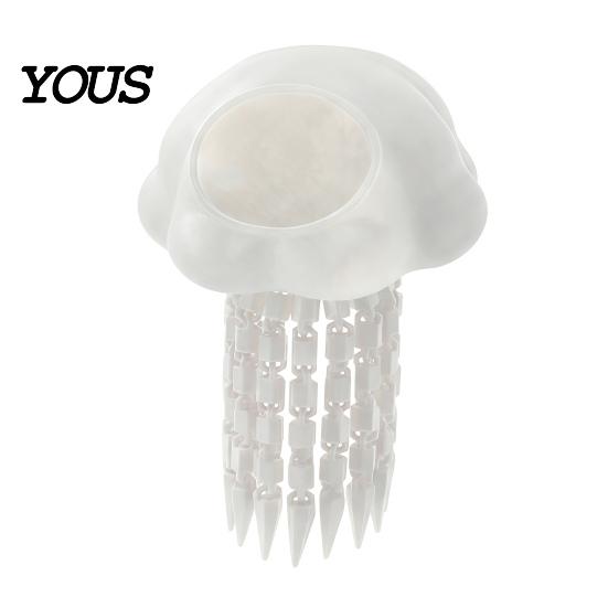 Floating Jellyfish Ornament Aquarium Hide, 3D Printed Fish Tank Reduce Aggression in Hideout, Decorative Shelter Cave for Pleco Shrimp Betta