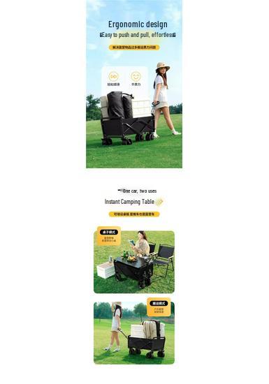 Foldable Extra Large Outdoor Camping Cart Trailer